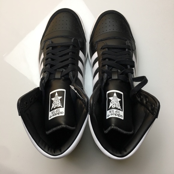 Adidas Top Ten Hi Black White Sneakers Mens New - Picture 4 of 7